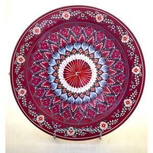 PLATE-DINNER-POTTERY BARN-Mezze Collection-Red-Moroccan Style-10.5 in Diameter